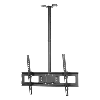 Montaje de techo Inclinable y Ajustable para pantallas desde 32-75 pulgadas / Capacidad de Carga 50 kg / VESA 200x200 hasta 600x400 / Acabado Resistente a Rasguños / Incluye Herrajes de Montaje