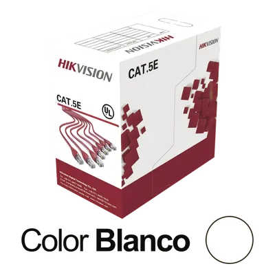 Cable UTP Hikvision DS-1LN5E-SW Cat5E de 305 m para interiores