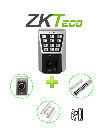 Control de acceso ZKTeco MA500PAK con huella y cerradura magnética