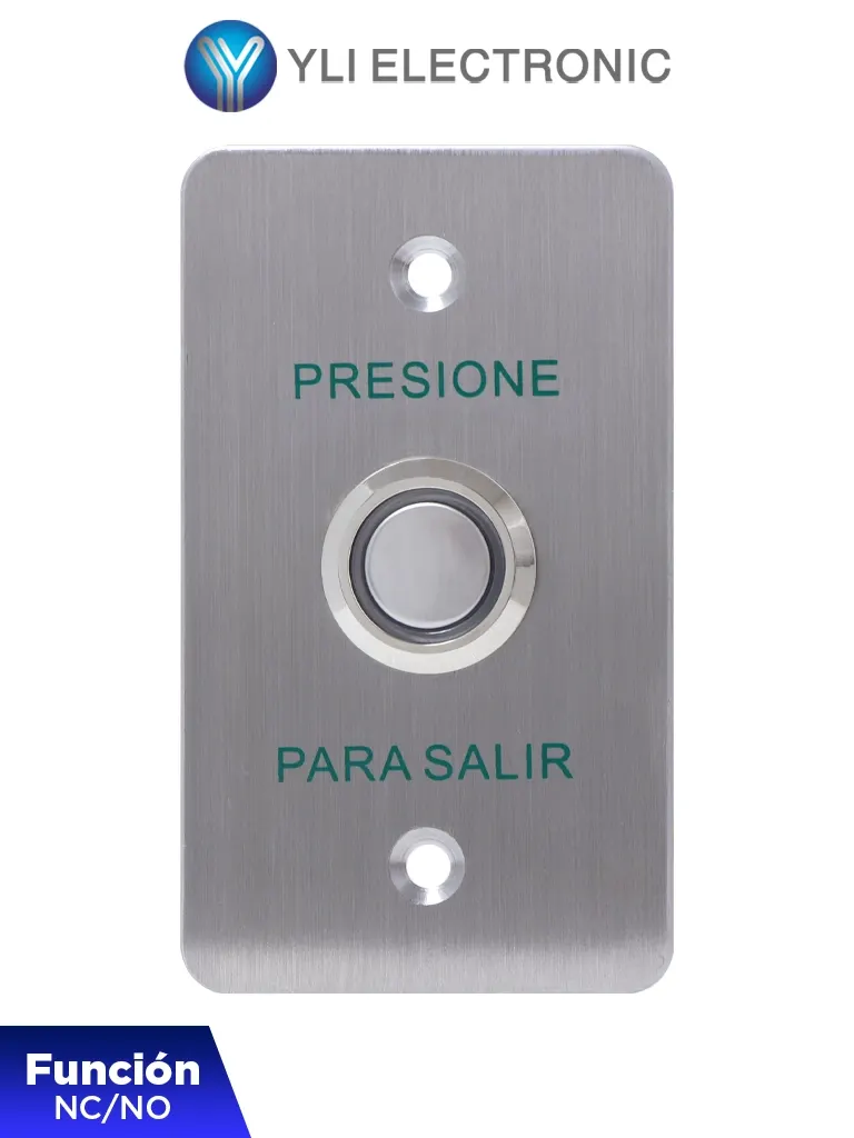 Botón de salida YLI ELECTRONIC PBK-814B(LED) con LED azul