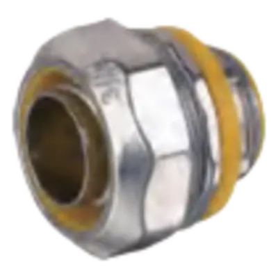 Conector Recto Metálico para Tubo Liquid Tight / 1/2 pulgada / Aleación de Zinc / Forro PVC/Nylon / Sellado Estanco