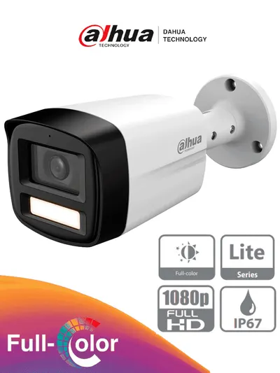 Cámara bullet DAHUA DH-HAC-HFW1209TLMN-LED-S3 Full Color 2MP