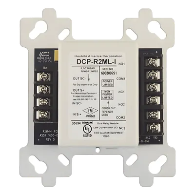 Módulo de Relevador Doble HOCHIKI R2ML-I con Aislador y LED Bicolor Programable