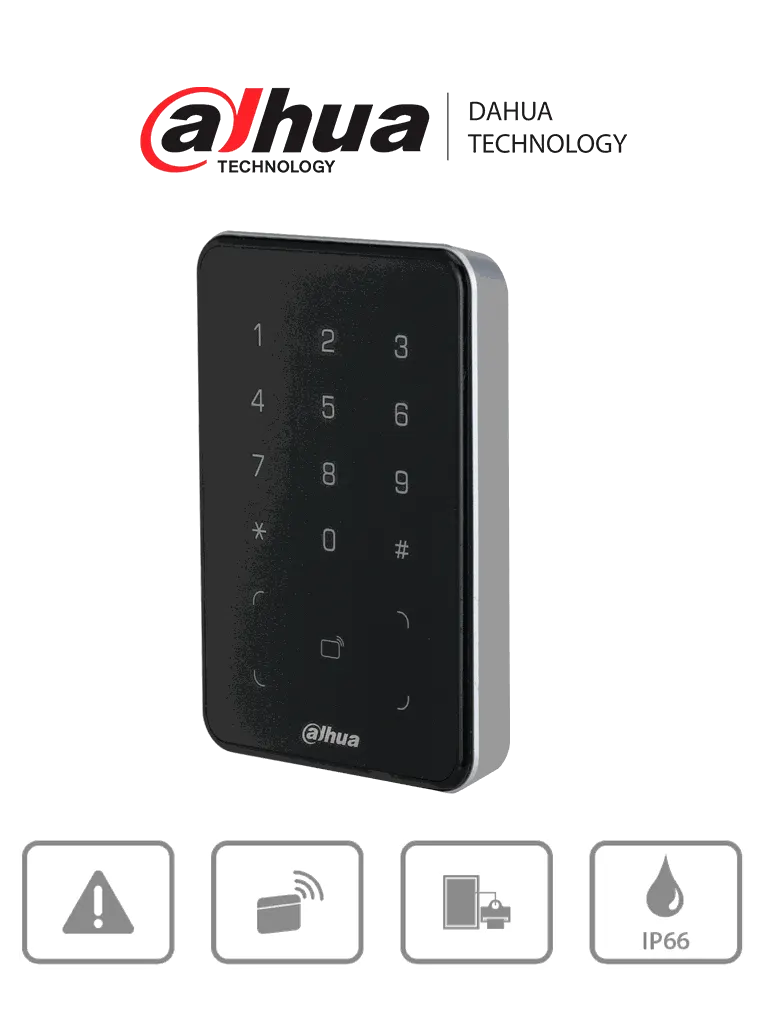 Lectora de acceso Dahua DHI-ASR2101A con tarjetas MiFare y teclado