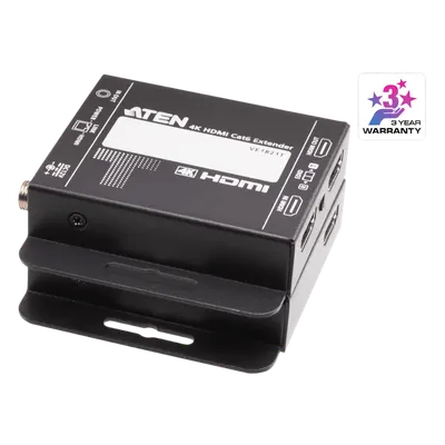 Kit Extensor HDMI | 4K sobre Cat 6 | 4096x2160 @ 30 Hz | Hasta 40 metros Cat 6 | Tecnología PoC | EDID Switch y Copia | Control IR Remoto | Audio Lossless 7.1CH | Metal | Plug and Play