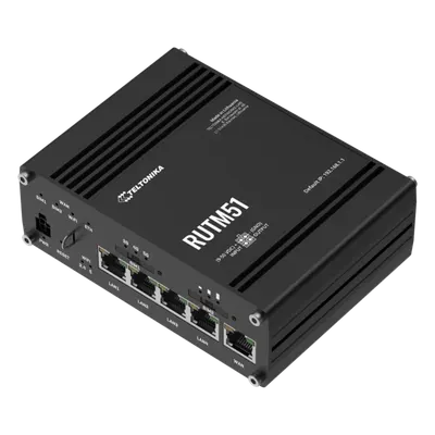 Router Industrial 5G LTE con 2 Ranuras SIM/ 5 Puertos Gigabit/ Wi-Fi con Doble Banda/ Soporta VPN Servidor-Cliente/ Compatible con RMS