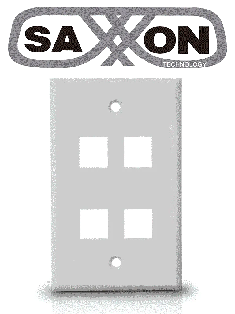 Placa de pared SAXXON A175-4A vertical con 4 puertos Keystone