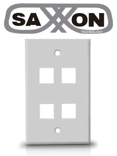 Placa de pared SAXXON A175-4A vertical con 4 puertos Keystone