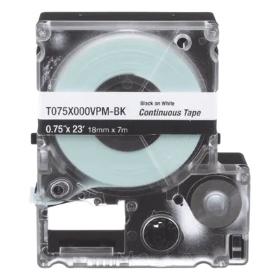 Cinta de etiquetas de vinilo PANDUIT T075X000VPM-BK, 18 mm