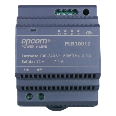 Fuente de alimentación / 12 Vcc / 7.1 A / 85.2 W / Entrada universal 100-240 Vca / -30°C a 70°C / 3.71 x 2.76 x 2.30 pulgadas