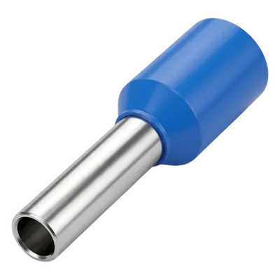Conector Ferrule / 14 AWG / 2.5 mm² / Latón Estañado / Aislamiento PVC / Punta 8 mm / 25 Piezas