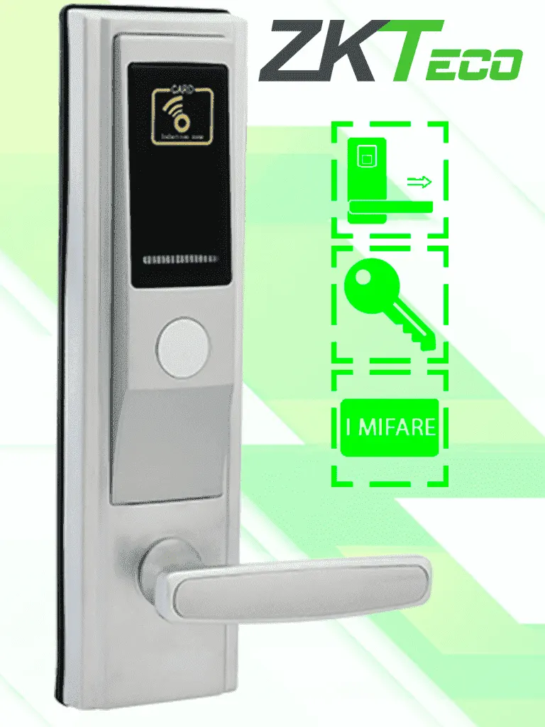 Cerradura para hotel ZKTeco LH3600-R con lector MIFARE