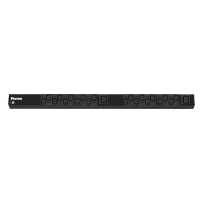 PDU Básico para Rack / 120 Vca / 20 A / 20x C13 + 2x C19 / NEMA L5-20P / Vertical 0U / 1.69 x 32.2 x 2.09 in