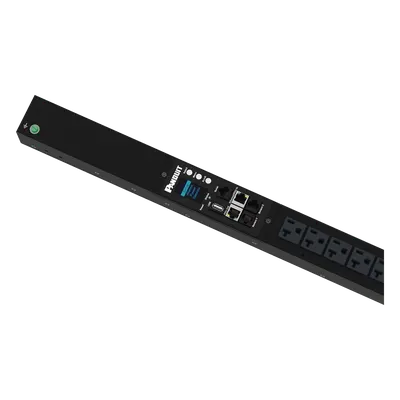 PDU Monitoreable / 16 Salidas NEMA 5-20R / Entrada NEMA 5-15P / Vertical / 120 Vca / 15 A / Cable 3 m (9.8 ft) / Rango 10°C a 60°C