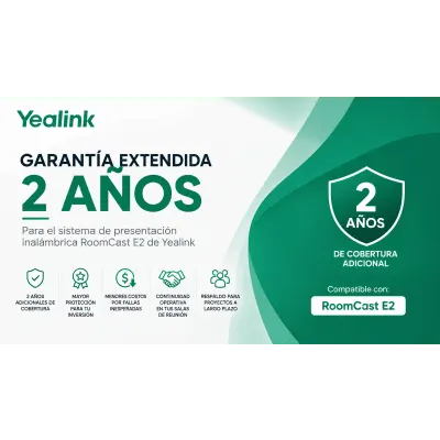 Garantía extendida de 2 años para RoomCast E2 de Yealink