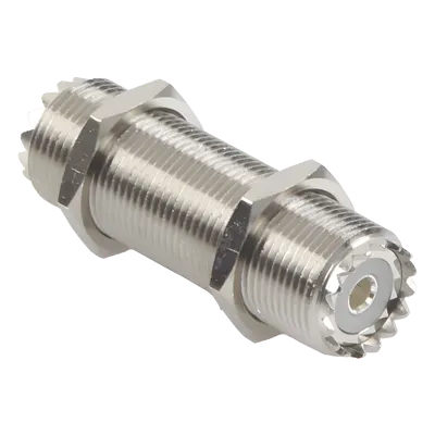 Adaptador pasamuros RF Industries RFU-537 doble UHF hembra