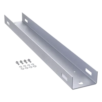 Montaje de Poste / 900 mm (18 UR) / Aluminio / RAL 9005 / 19 in / 2.95 ft de alto
