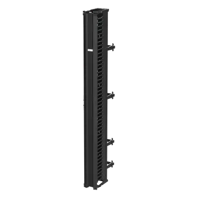 Organizador Vertical de Cables / Doble Cara Frontal y Posterior / 45U / 6 in Ancho / 0.5 ft Ancho / Rack Abierto 2 y 4 Postes / Negro