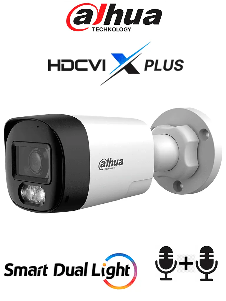 Cámara Bullet 4K DAHUA DH-HAC-HFW1801RLN-IL-T con audio bidireccional