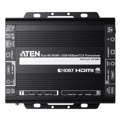 Transceptor HDMI / True 4K UHD 60Hz / HDBaseT 3.0 / USB 3.0 / 100 m (328 pies)
