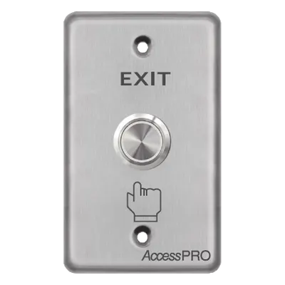 Botón de salida AccessPRO APBSMC de acero inoxidable e IP65