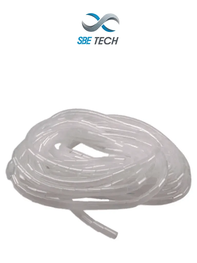 Organizador de cable en espiral SBE TECH SBE-ESP12, blanco de 1/2 pulgada