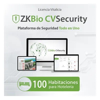 Licencia de Software / Módulo de Hotelería / 100 Habitaciones / Cerraduras LockPro y LH3000 / Enrolador Biométrico / Tarjetas AccessCard M1K/M4K
