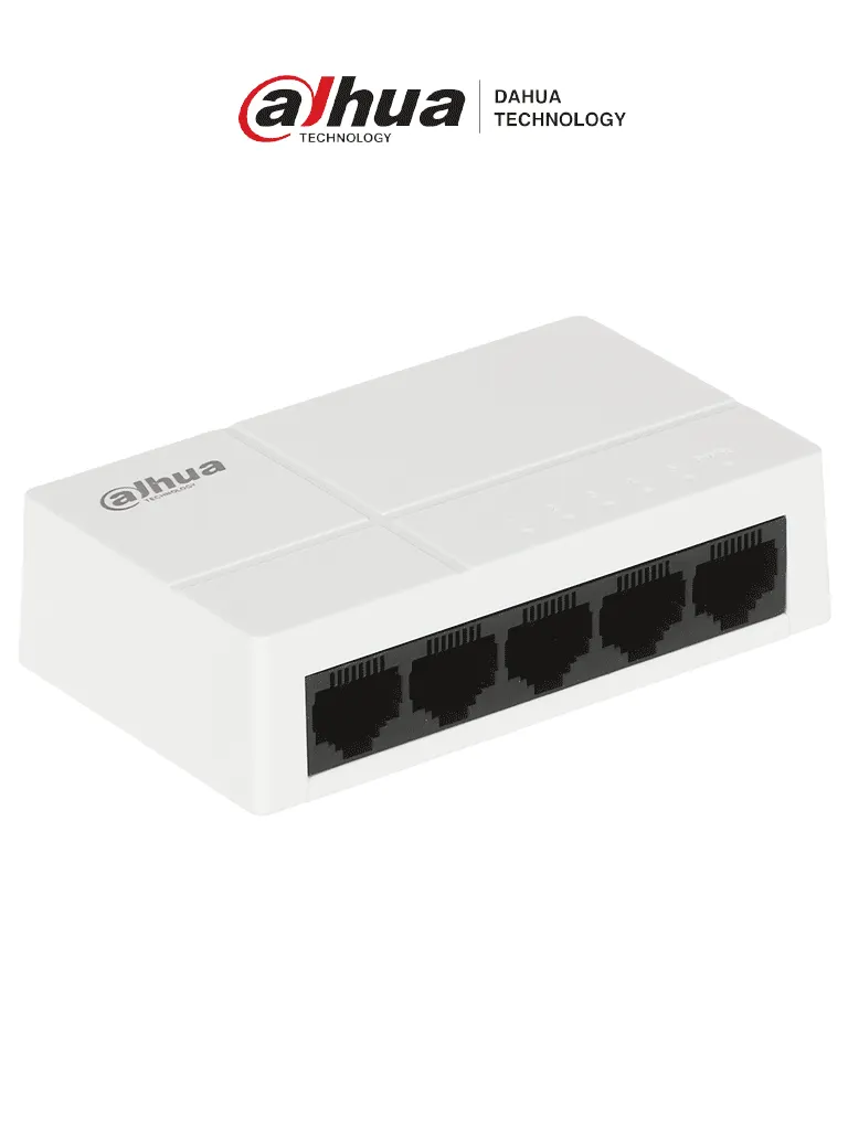 Switch de escritorio Dahua PFS3005-5GT-L con 5 puertos Gigabit