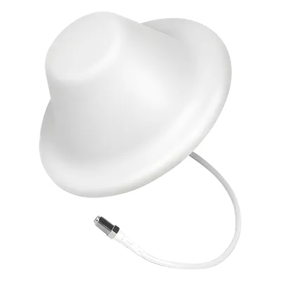 Antena Domo Interior / 698-960/1710-2700 MHz / 2-4 dBi / 75 Ohm / Conector F Hembra / 7.3" x 3.3" (185 x 85 mm)
