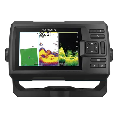 Ecosonda GPS / Pantalla WVGA 5.0" / Resolución 800x480 / CHIRP Tradicional y ClearVü / 500 W RMS / Transductor GT20 Incluido / IPX7