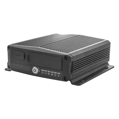 DVR Móvil / 4 Canales AHD + 2 Canales IP / H.265 / Chip IA Embebido / 4G + GPS / Almacenamiento Micro SD 1 TB + SSD M.2 2 TB