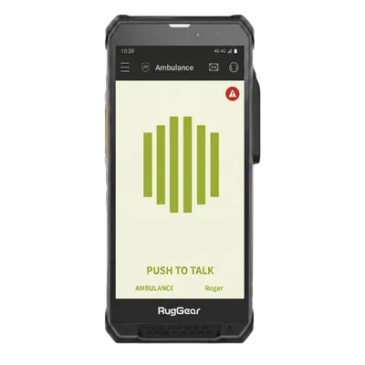 Radio PoC LTE RUGGEAR RG880ITSMART con pantalla de 5.5 pulgadas