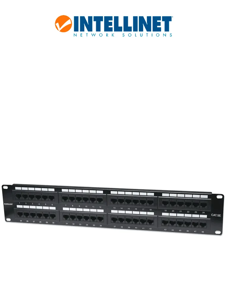 INTELLINET 513579 - Panel de Parcheo Cat5e 48 puertos, UTP, 2UR