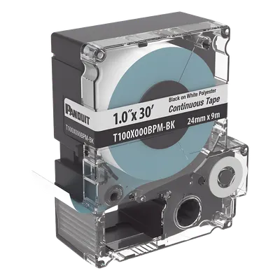 Cinta continua PANDUIT T100X000BPM-BK de poliéster, 24 mm