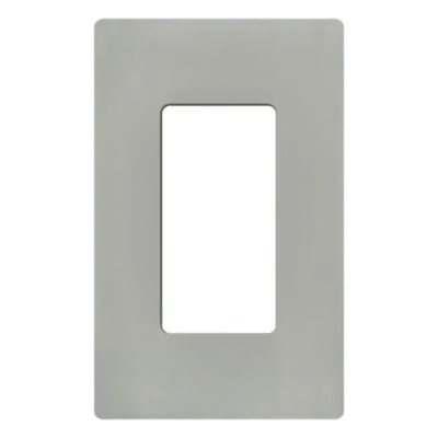 Placa de pared Lutron CW1GR gris brillante de 1 espacio