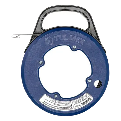 Guía Jala Cable / Acero Plano 1mm x 3mm / 15 m (49.21 pies) / Carrete 8.5' (215.9 mm) / 0.8 kg