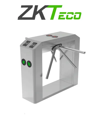 ZKTECO TS2200PRO - Torniquete Trípode Doble Carril Bidireccional / Semiautomático / Acero Inoxidable / Indicadores LED / 110V / Exterior Protegido / Requiere lectores y Panel