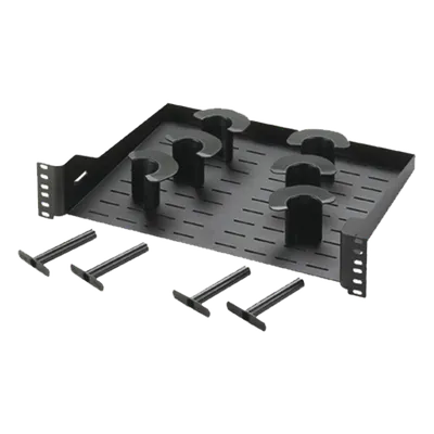 Administrador de Cable Horizontal / 19in 2 UR / 48 Cables Cat 6 o 144 Fibra / 6 Postes de Holgura / Acero / Montaje Frontal