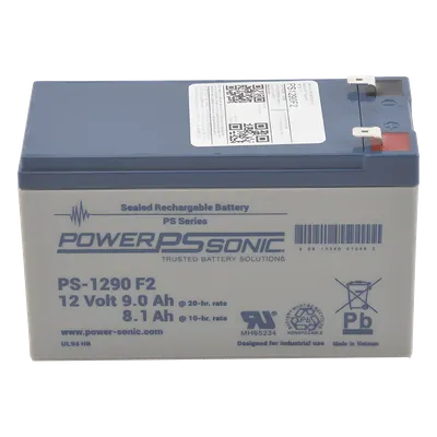 Batería de respaldo Power Sonic PS-1290-F2 AGM de 12 V y 9 Ah