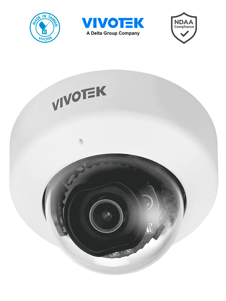 Cámara IP domo VIVOTEK FD9186-H de 5 MP con lente de 2.8 mm