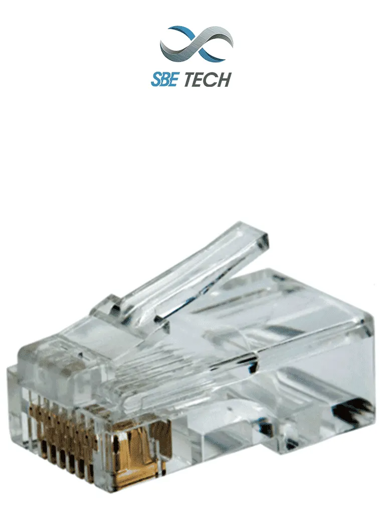 Conector RJ45 SBE TECH SBE-PLUGRJ45C6 Cat 6, paquete de 50 piezas
