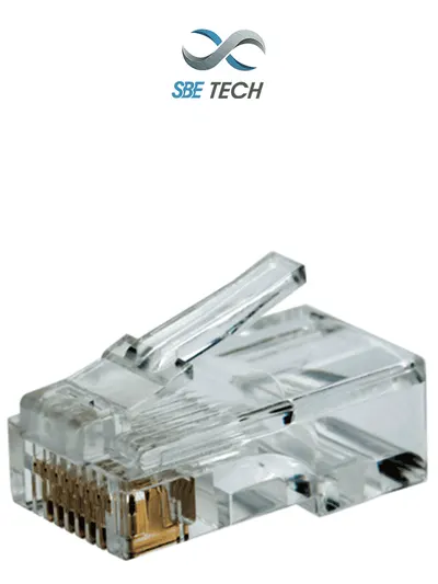 Conector RJ45 SBE TECH SBE-PLUGRJ45C6 Cat 6, paquete de 50 piezas