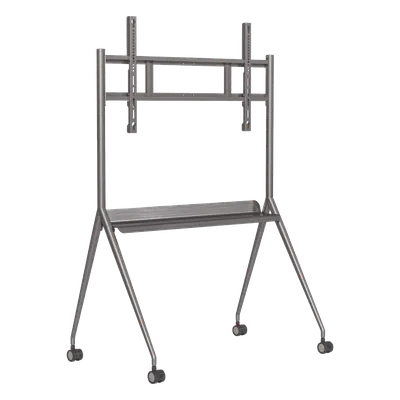 Soporte de Piso Móvil para Pantalla / 55" a 75" / VESA hasta 600 x 400 mm / Carga 85 kg / Estructura Metálica 20 kg