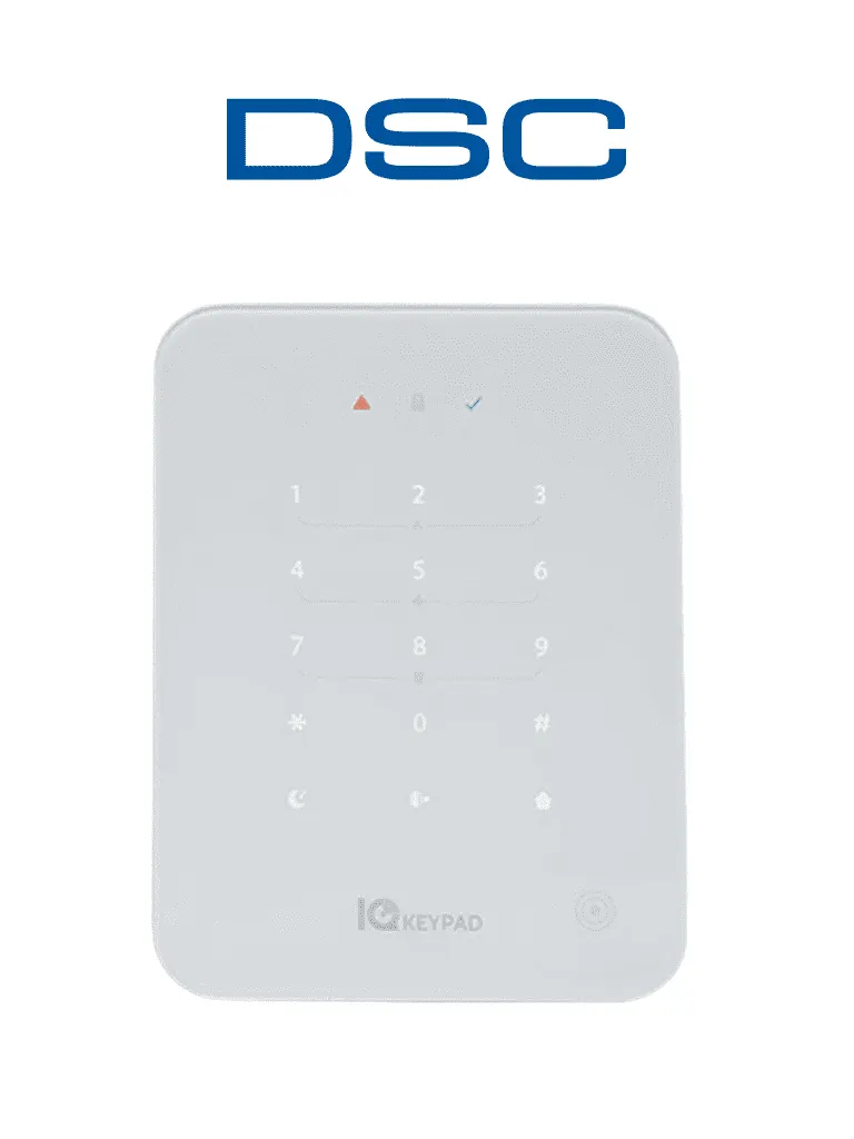 Teclado táctil DSC IQKP-915 PowerG para sistemas de seguridad IQ