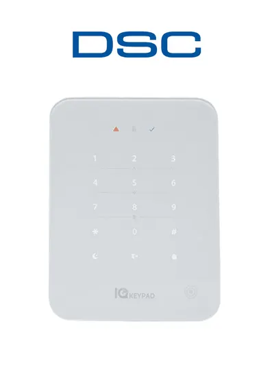 Teclado táctil DSC IQKP-915 PowerG para sistemas de seguridad IQ