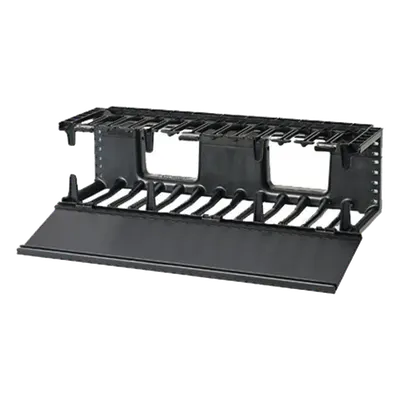 Organizador de Cables Horizontal / Rack 19in / 3UR / 1.58 x 5.25 x 6.18 ft / ABS / Curvatura Integrada