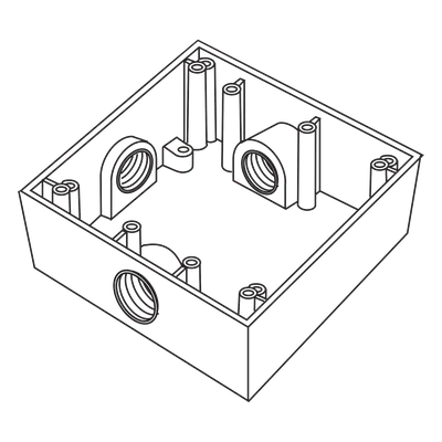 Caja de conexión RAWELT RC-0503 de aluminio con 3 bocas NPT