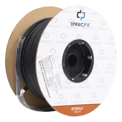 Carrete de fibra óptica LINKEDPRO EF-100-LC monomodo de 100 m
