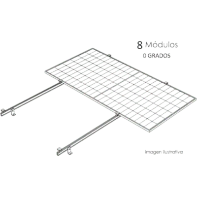 Sistema de montaje solar BASEL KITBASEL1X8A0 para techo plano