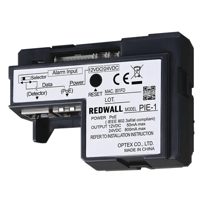 Codificador PoE IP / Conversión ASCII Redwall / 2x RJ45 Passthrough / -40 a +60°C / Caja Doble Grupo